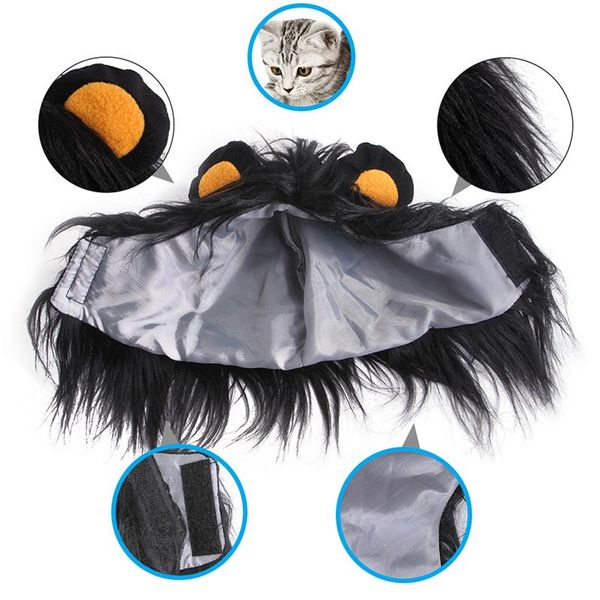 

cat costumes cute lion headdress halloween cosplay wild lovely kitten costume wear headgear play clothing
