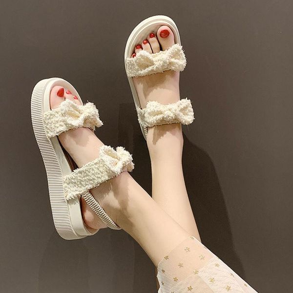 

sandals shoes women slippers women's 2021 summer fashion red flat sandales femmes sandalias, Black