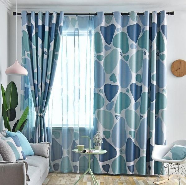 

curtain & drapes nordic style simple modern high shading curtains for living room bedroom cobblestone window tulle home decoration custom