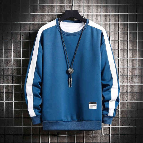 

2021 new spring autumn solid color casual mens sweatshirts men's fashion harajuku streetwear hoodi sweatshirt, Black