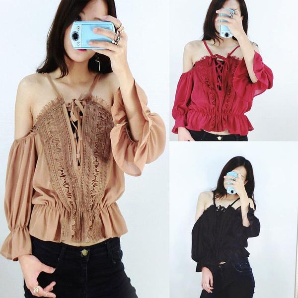

women's t-shirt 2021 fashion women ladies off the shoulder flare sleeve v neck pullover casual summer t shirt, White
