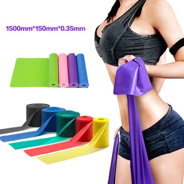 

yoga belt resistance band strength training strong elastic latex crossfit rubber sport loop home gym fitness equipment professional upper &