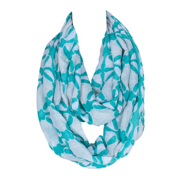 

scarves fashion infinity scarf women green striped print ring bunchy polyester loop circle lady 180*70cm, Blue;gray