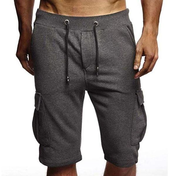 

men's shorts men summer solid color simple casual pocket sports for beach male clothes cotton stretch soft comfort, White;black