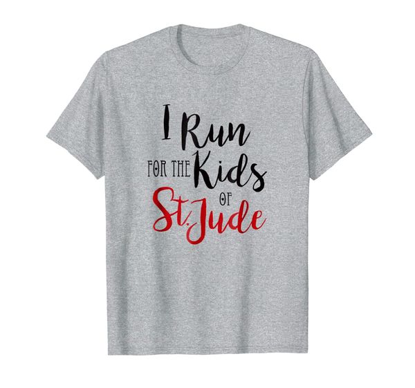 

i run for the kids of st jude shirt for runners, White;black