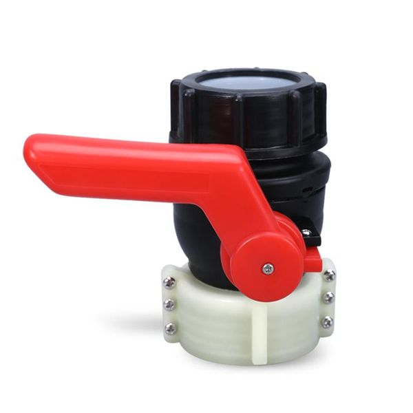 

watering equipments dn40 ball valve for ibc tank garden water barrel connector inlet 62mm to outlet 60mm coarse thread