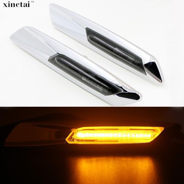 

emergency lights 2pcs canbus silver led fender side marker light turn signals lamp for e60 e61 e90 e91 e92 e93 e81 e82 e87 e88