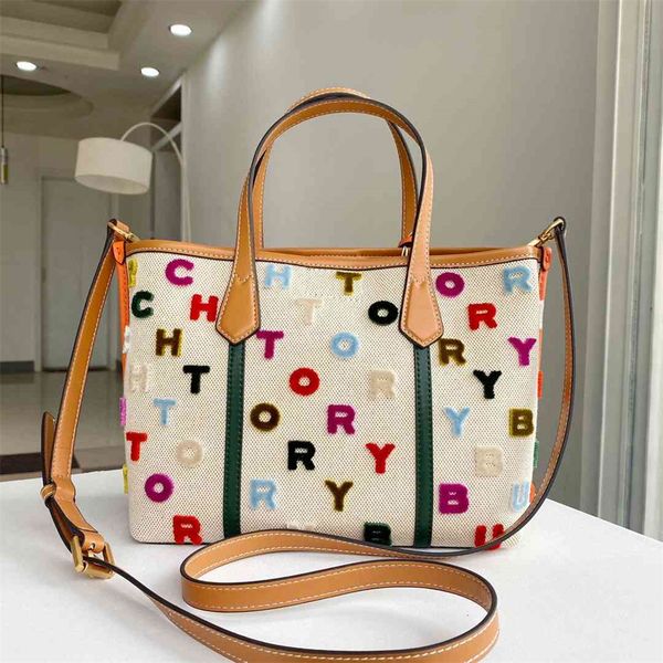 

leather canvas letter color fashion trend leisure women's bag