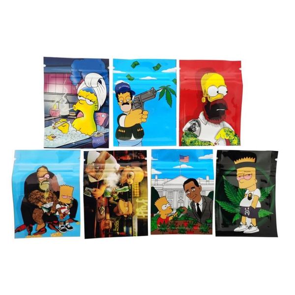 

storage bags 6x8 cm 3.5 g cartoon customized printed bag with windows candy small package wholesae