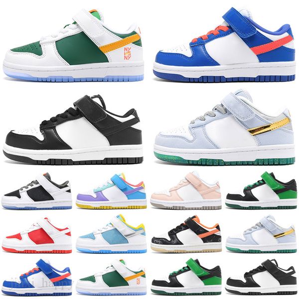 

sb 2022 sneakers chunky kids low running shoes unc university blue panda gs ds toddler youth boys girls trainers sneaker chunky platforms 24, Black