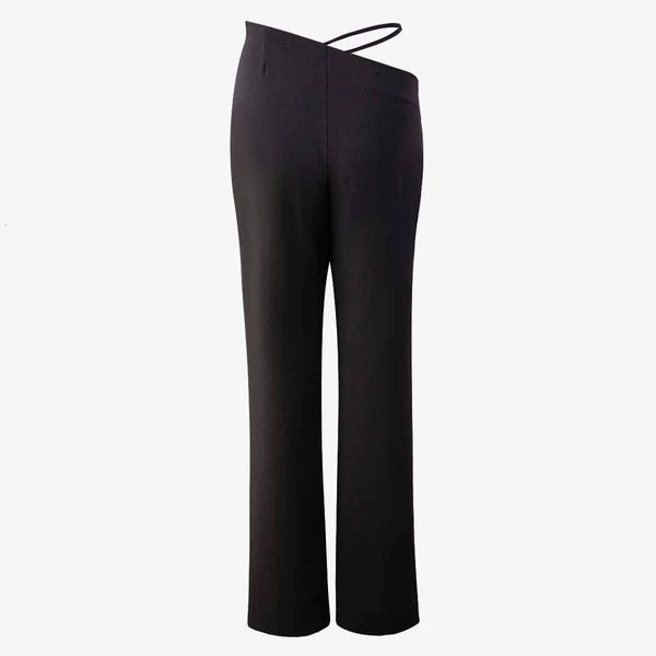 

women's pants & capris [deat] black thin irregular high-waisted pants fall down feeling pulling share straight adjustment gx1214 3juq, Black;white