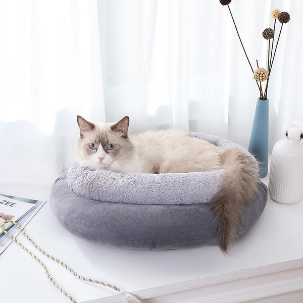 

cat bed house soft plush kennel puppy cushion small dogs cats nest winter warm sleeping pet dog bed pet mat supplies