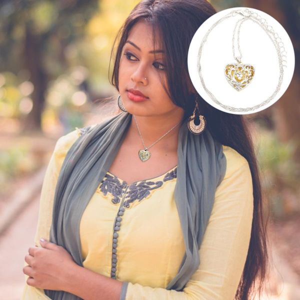 

pendant necklaces 1pc delicate clavicle fashion necklace chic heart accessory, Silver