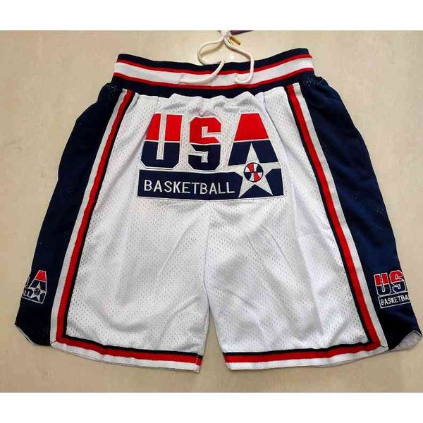 

2 2022 shorts usa team white pockets basketball shorts, Brown;gray