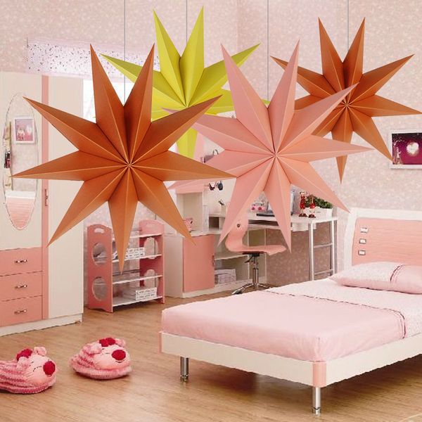 

origami nine corner pendant window kindergarten star decoration children's party mall pendant room layout