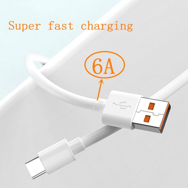 Superschnelles PD-USB-auf-C-Kabel in OEM-Qualität, USB-Ladegerät Typ C, 1 m, 3 ft, 6 A, OD3.8, Datenübertragungskabel ist Samsung S9 S10 Xiaomi Huawei