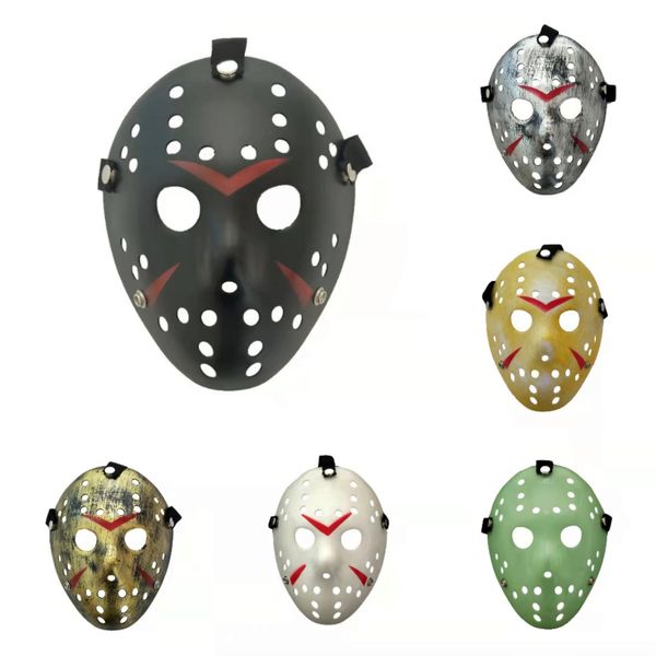 6 Maschere mascherate a pieno facciale in stile Jason Cosplay Maschera teschio Jason vs Friday Horror Hockey Costume di Halloween Maschera spaventosa Festival Maschere per festeDH9370