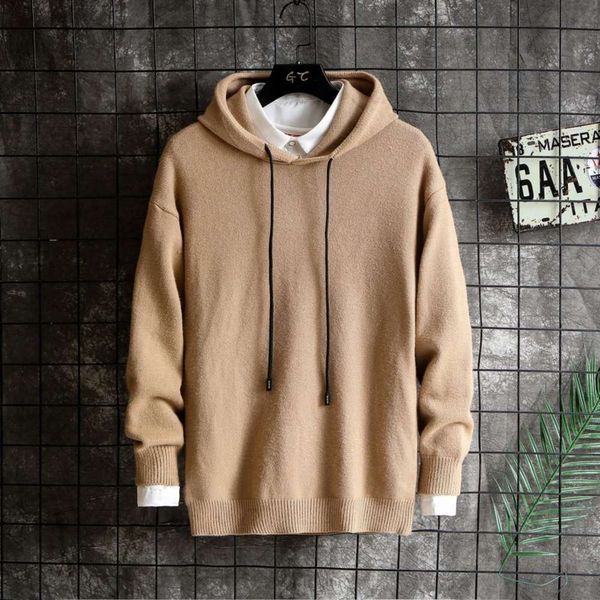 

new casual men's hooded sweater in autumn and winter of 2019, White;black