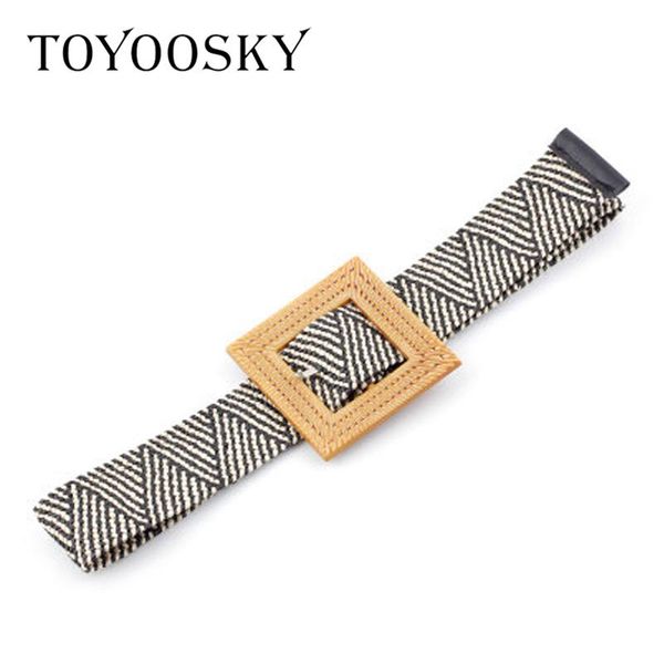 

belts 2021 bohemian woven women men belt ethnic wide for dress jeans with round square pin daily life, Black;brown