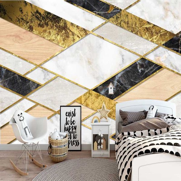 

wallpapers milofi 3d custom wallpaper gold hundred edged marble pattern