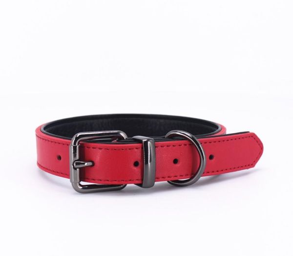 

double layers genuine leather dog collars cat collars pet for small medium large puppies luxury leather collar