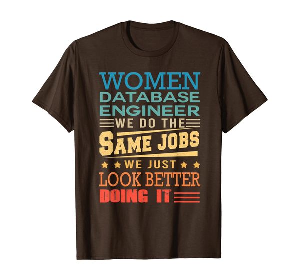 

funny vintage shirts retro database engineer t-shirt, White;black