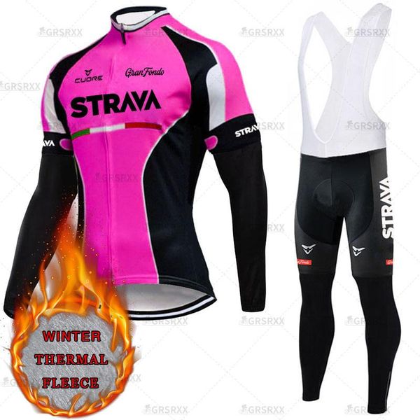 

racing sets strava winter bike cycling jersey suit women's keep warm mountain windproof clothing 5d gel padded team race bicycle set, Black;blue