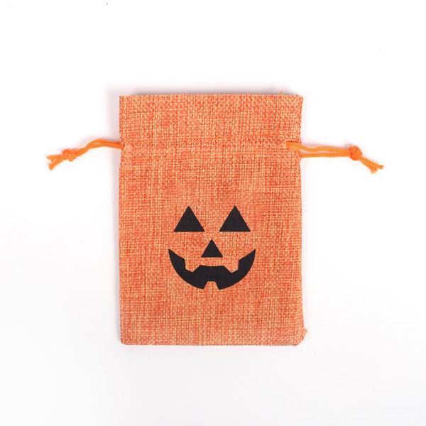 

gift wrap halloween candy sack bags non woven fabric orange color pumpkin