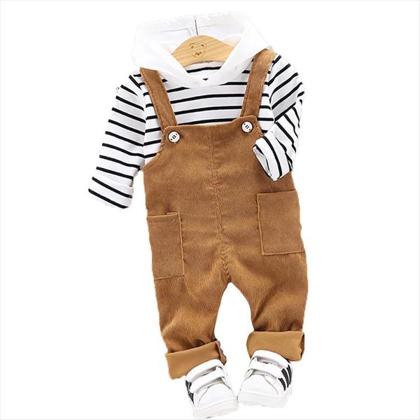 

toddler girl clothes set winter warm boys outfits fake two pieces pants children outswear kids tracksuit fashion, White