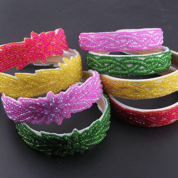 

hair clips & barrettes fashion pastoral style crystal flower rice beads personality colorful accessories women travel 842, Golden;silver