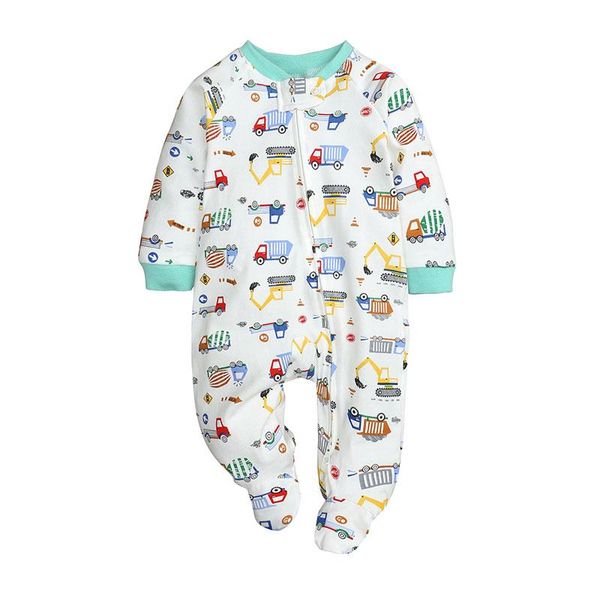 

jumpsuits spring autumn fashion baby girl clothes cartoon print born romper cotton long sleeve toddler boys clothing 3-18 months, Blue