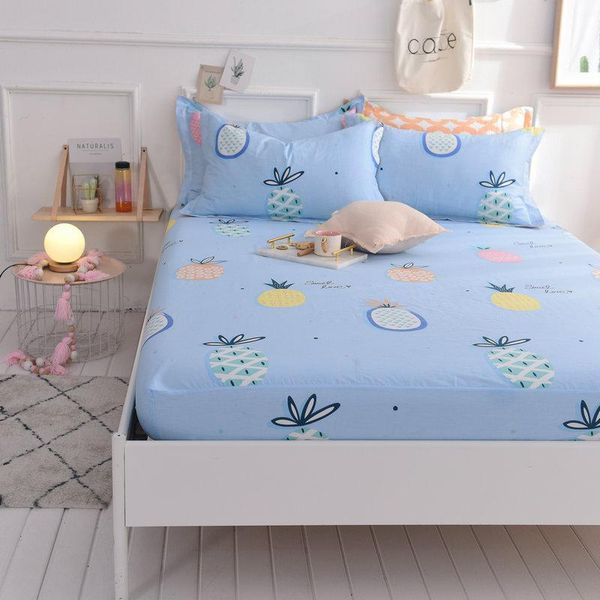 

sheets & sets pure cotton soft bed mattress cover high elastic fitted sheet quilted bedspread for home king queen twin full size