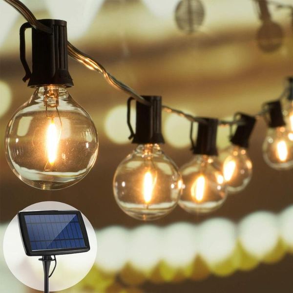 

street garland balls lights g40 led solar garland fairy lights g40 glass bulb for christmas decor solar string usb