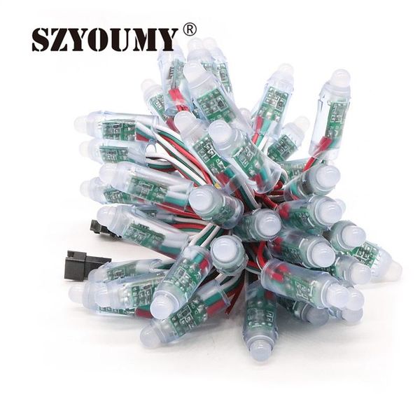 

szyoumy ws2811 full color led modules dc5v 12mm pixel module ip68 waterproof point lights led nodes for advertisement letters