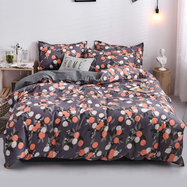 

bedding sets luxucy duvet cover 3/4pcs plant new fashion bed sheets double single twin full  king size fruit