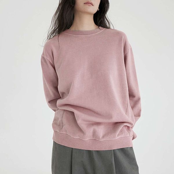 

cotton sweater women's splicing round neck 21 spring and autumn simple versatile leisure lazy minority long sleeve shirt, Black