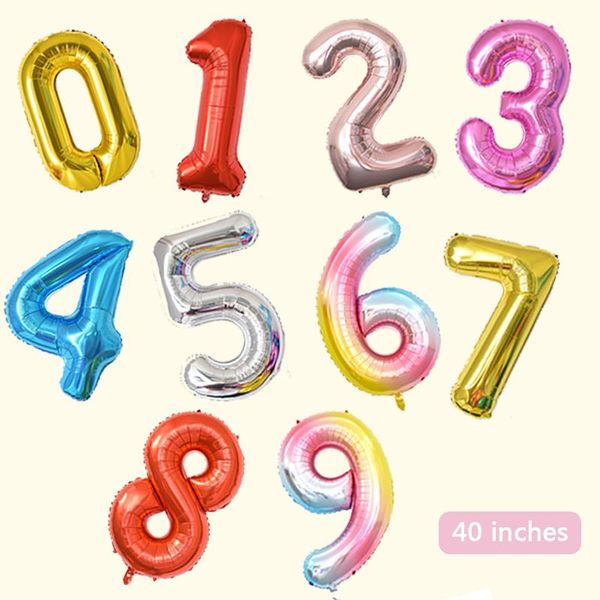 

party decorati1pc 40 inch number foil balloons birthday wedding celebration