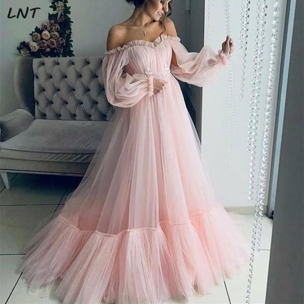 

party dresses off the shoulder blue tulle evening long bell sleeves pageant dress formal wear gowns, White;black