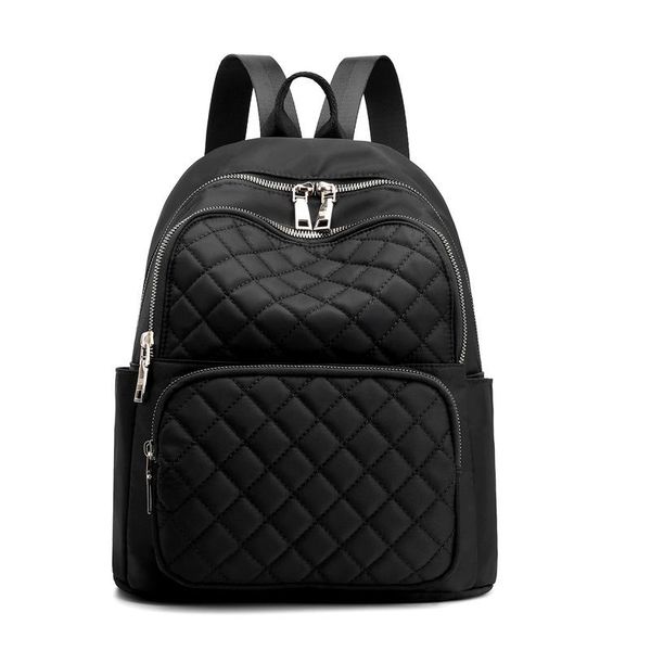 

outdoor bags high qulaity women backpack shoulder bag fashion teenage girls black preppy style waterproof nylon female backpacks