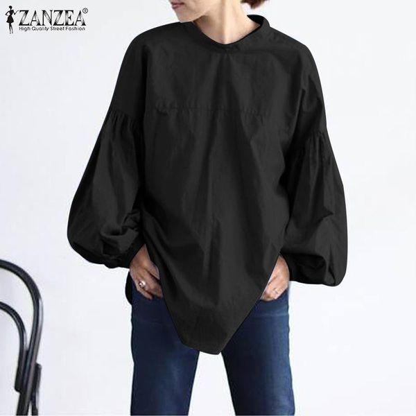 

women's blouses & shirts vintage autumn 2022 puff sleeve casual solid hollow blusas female lace up tunic chemise oversized, White