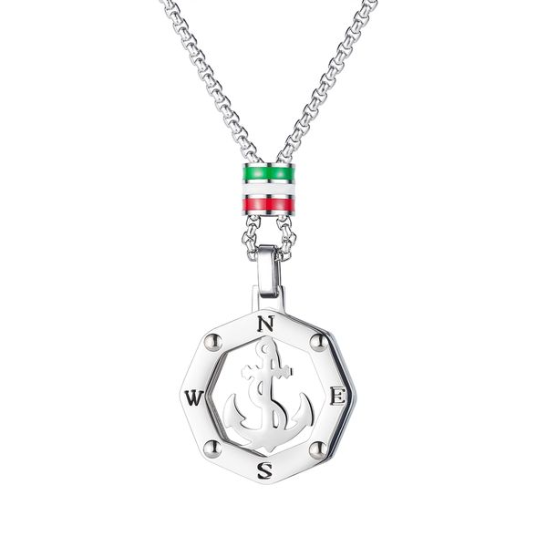 

chain necklaces pendants for mens couples sliver stainless steel choker hip pop fashion dragon tag jewelrys to boys loves gifts gx1883, Silver