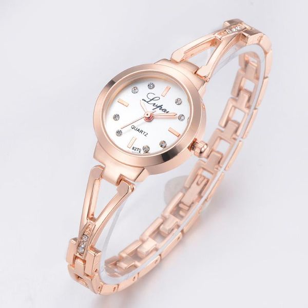 

wristwatches fashion women crystal diamond bracelet watch ladies casual round analog quartz wrist for clock#w, Slivery;brown