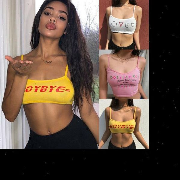 

women cropped pink crop tank sleeveless boybye loser letter summer strappy cami new pink purple tanks, White