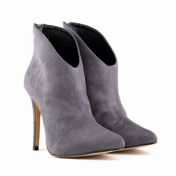 

boots zipper stiletto women fashion solid color fringe shoes ladies party zapatos de mujer1, Black