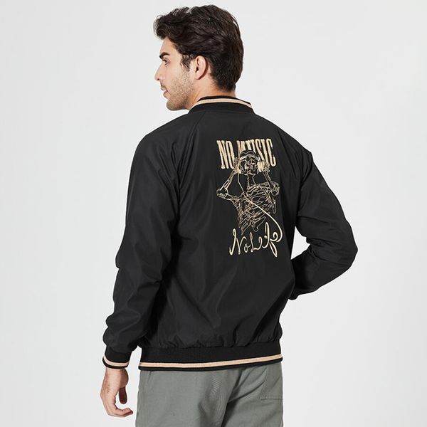 

2020 stylist mens puffer jacket zipper autumn streetwear windbreaker designer baseball zipper jacket coats euro s-2xl, Black