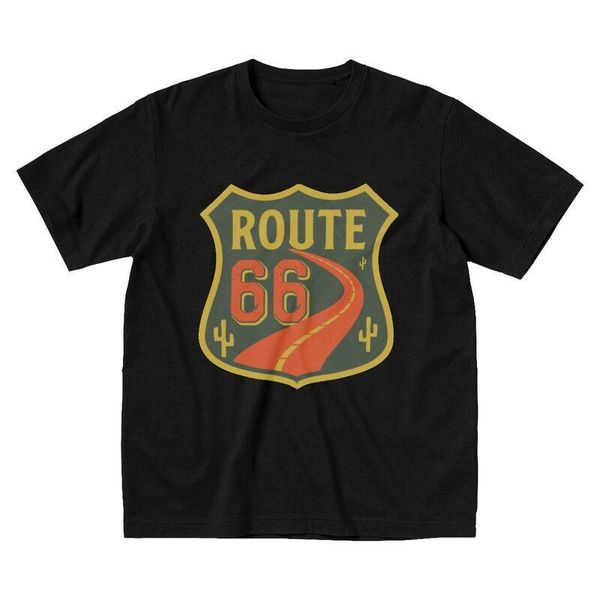 

men's t-shirts retro vintage route 66 t shirt for men pure cotton tshirt fashion tees short sleeve highway abstract clothing gift, White;black