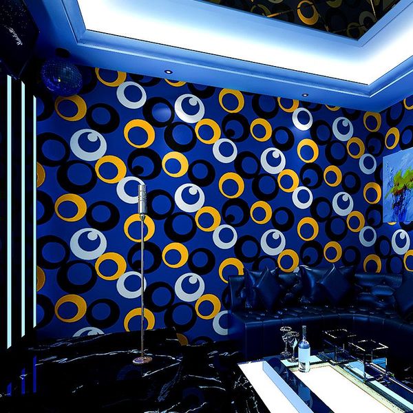 

wallpapers fashion 3d ball circle wall paper ktv room luxury bar venue night club decorative water proof pvc wallpaper p105