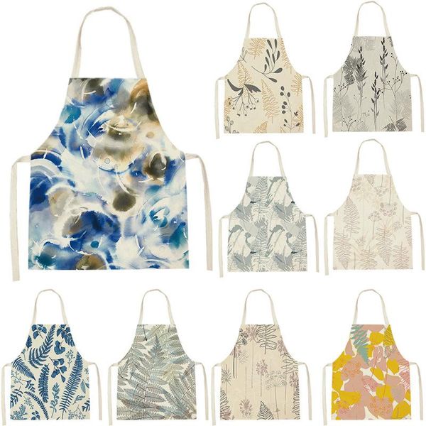 

aprons abstract leaves subarald skirt work anti-dirt and dust-proof clothing children farmhouse decor kitchen baking accessories