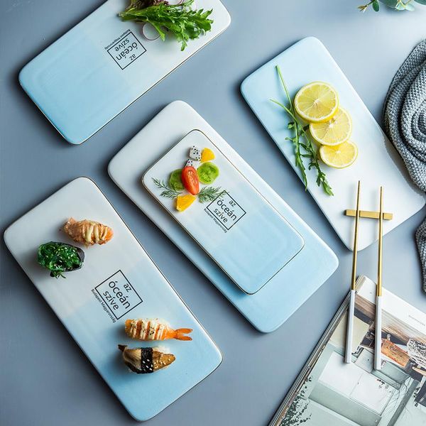 

dishes & plates nordic gradient ceramic plate phnom penh sushi cake bread dessert tray sashimi