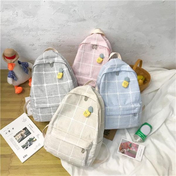 

backpack women large capacity solid color waterproof nylon casual school bag mochilas escolares para adolescentes